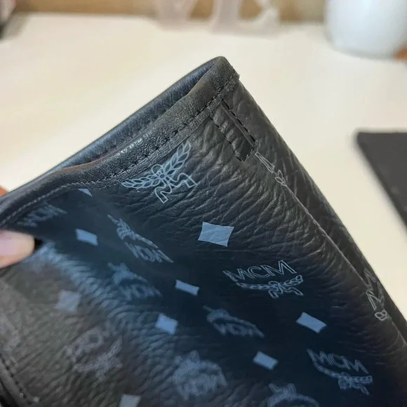 MCM Jumbo Black Visetos Tote